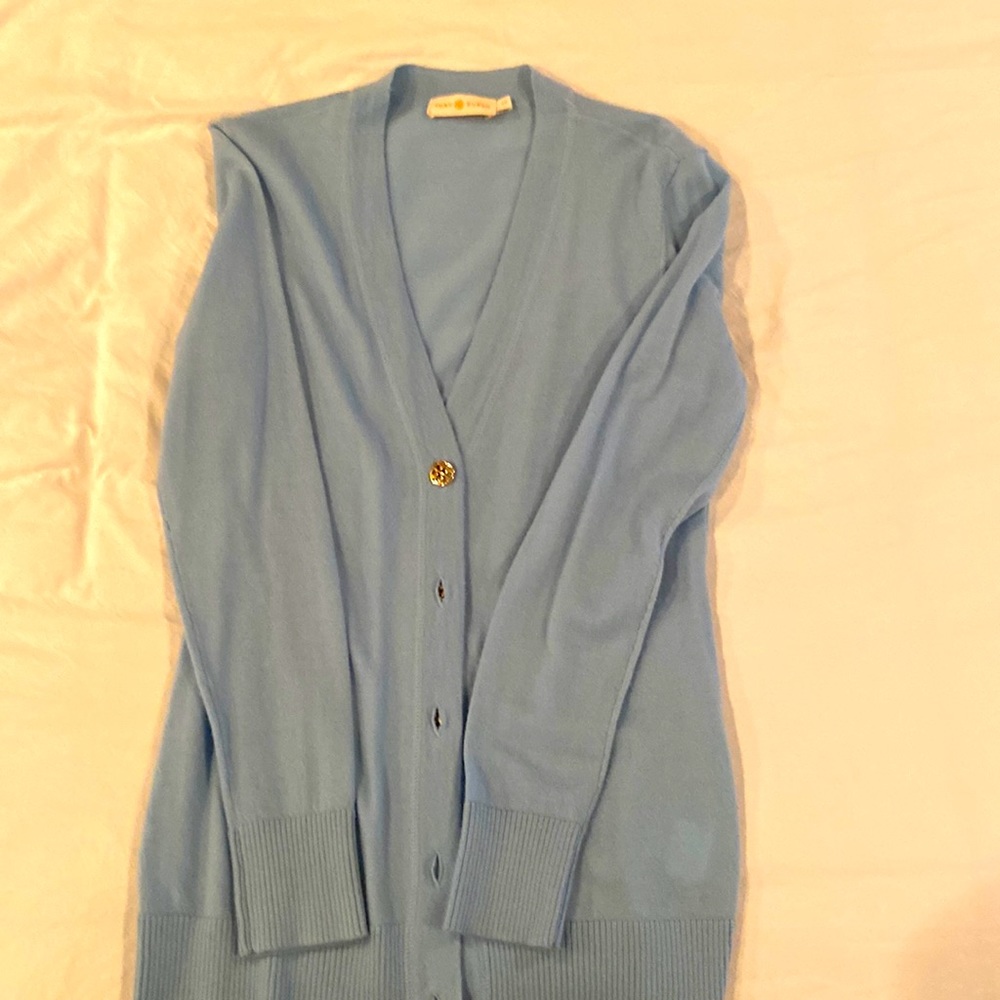 Tory Burch blue cardigan